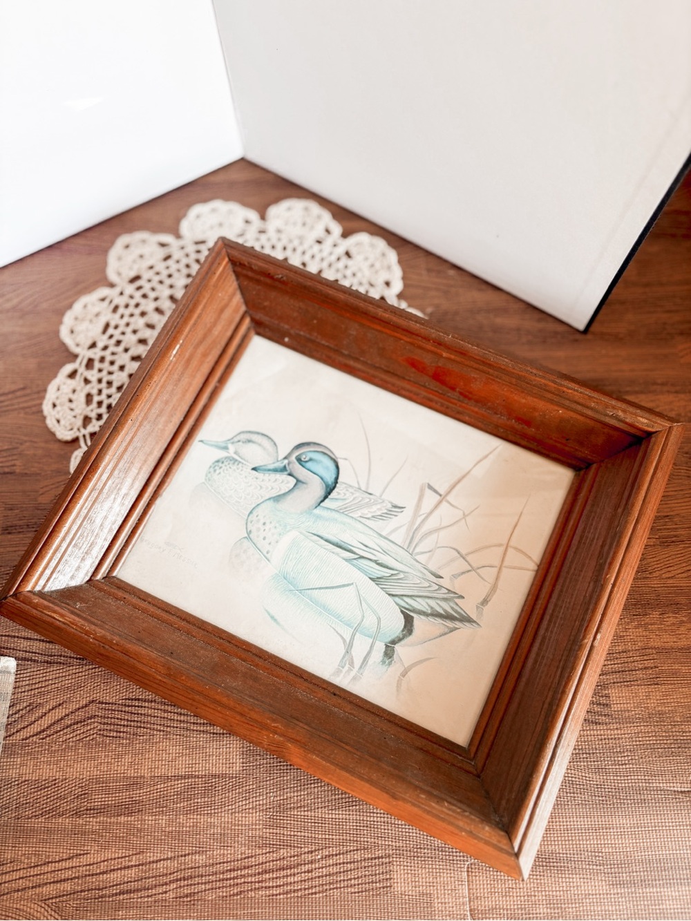 Vintage Wooden Framed Duck Print